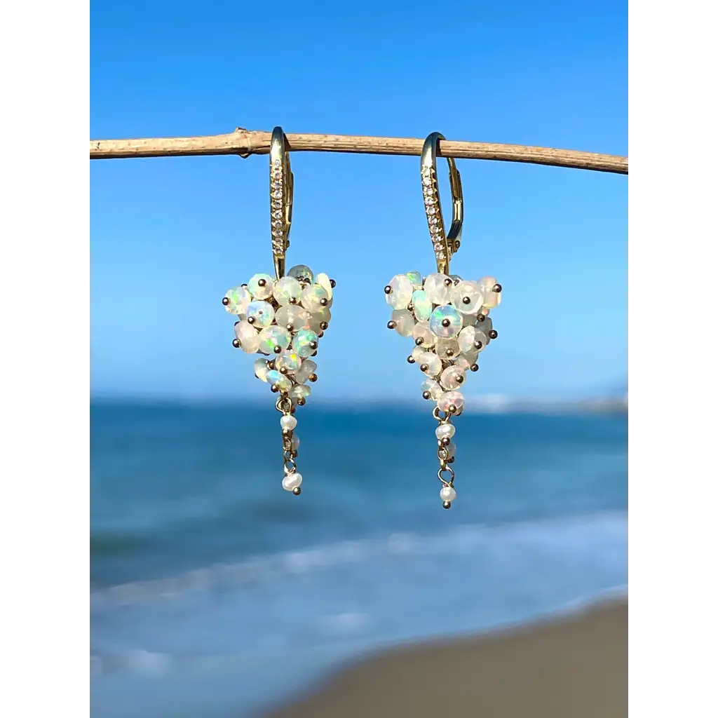 Ethiopian opal earrings