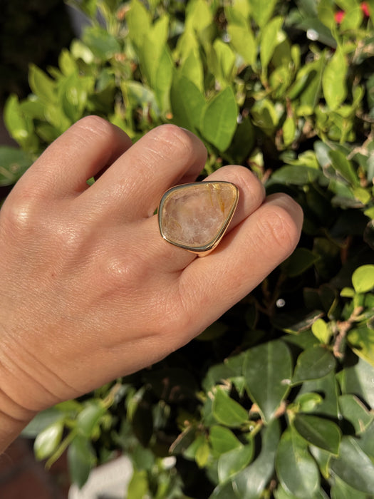 Rutilated Quartz Statement Ring