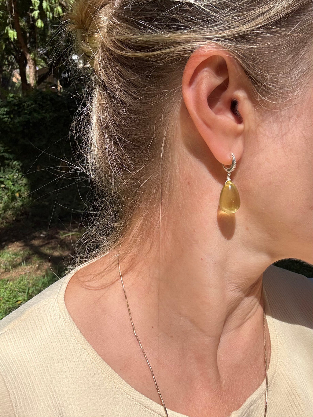 Lemon Quartz Drop Earrings “Lima”