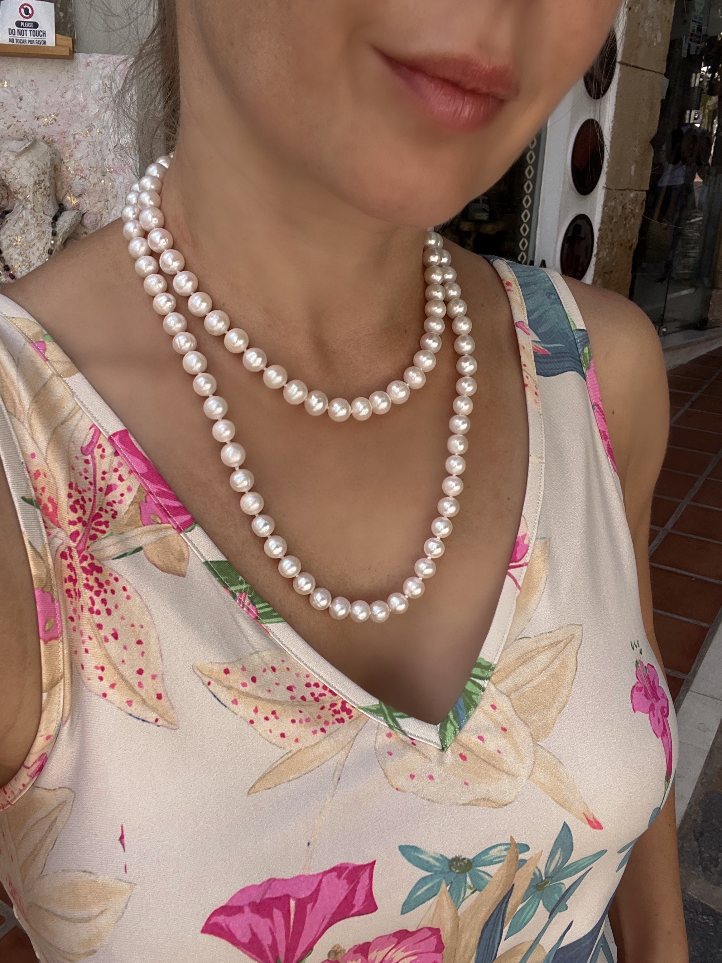 Timeless Classic Long Pearl Necklace