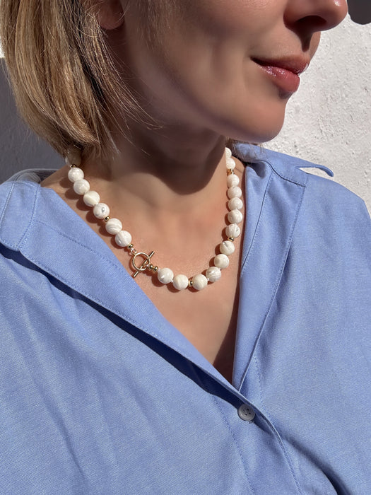 Mother of Pearl Beaded Necklace