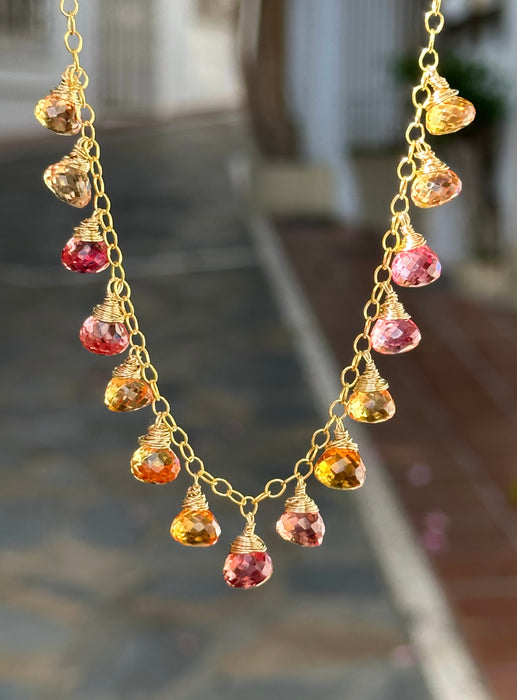 Padparadscha Sapphire Necklace