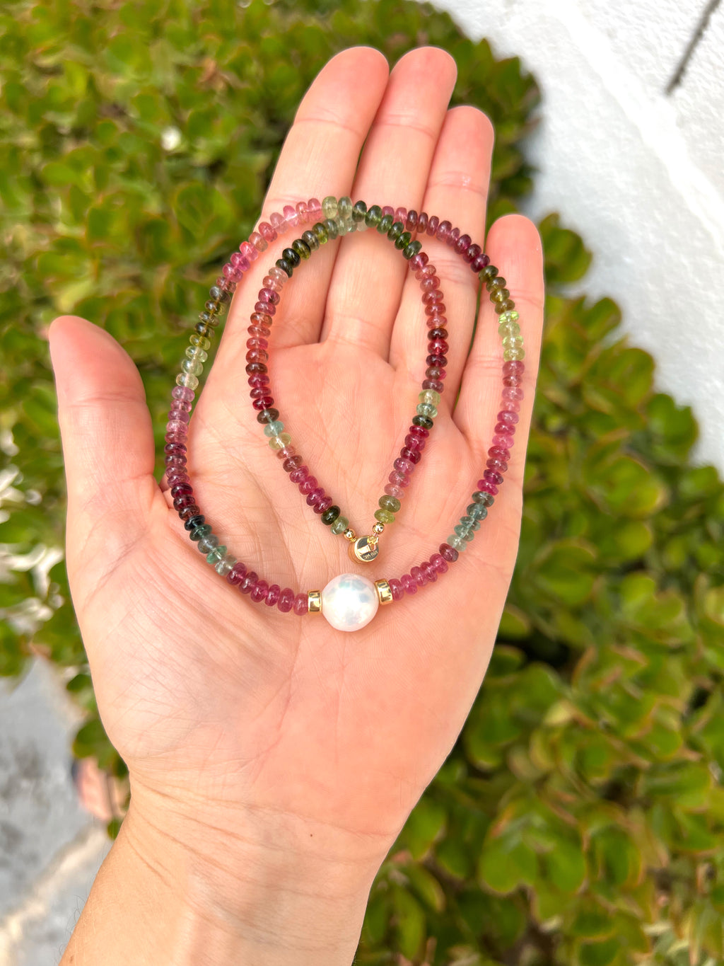 Tourmaline And Pearl Choker