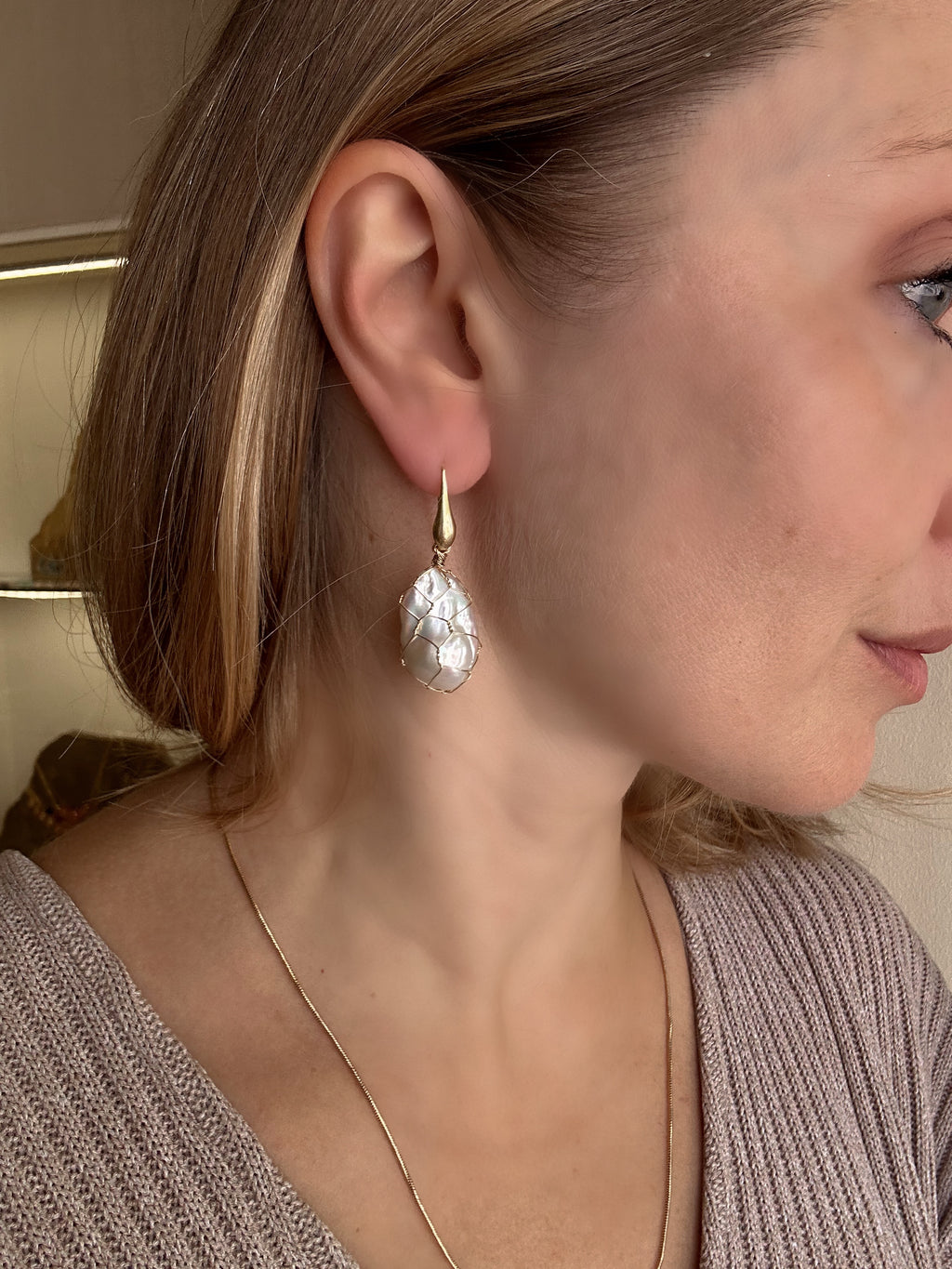 Baroque Pearl Earrings “Catch of the Day”