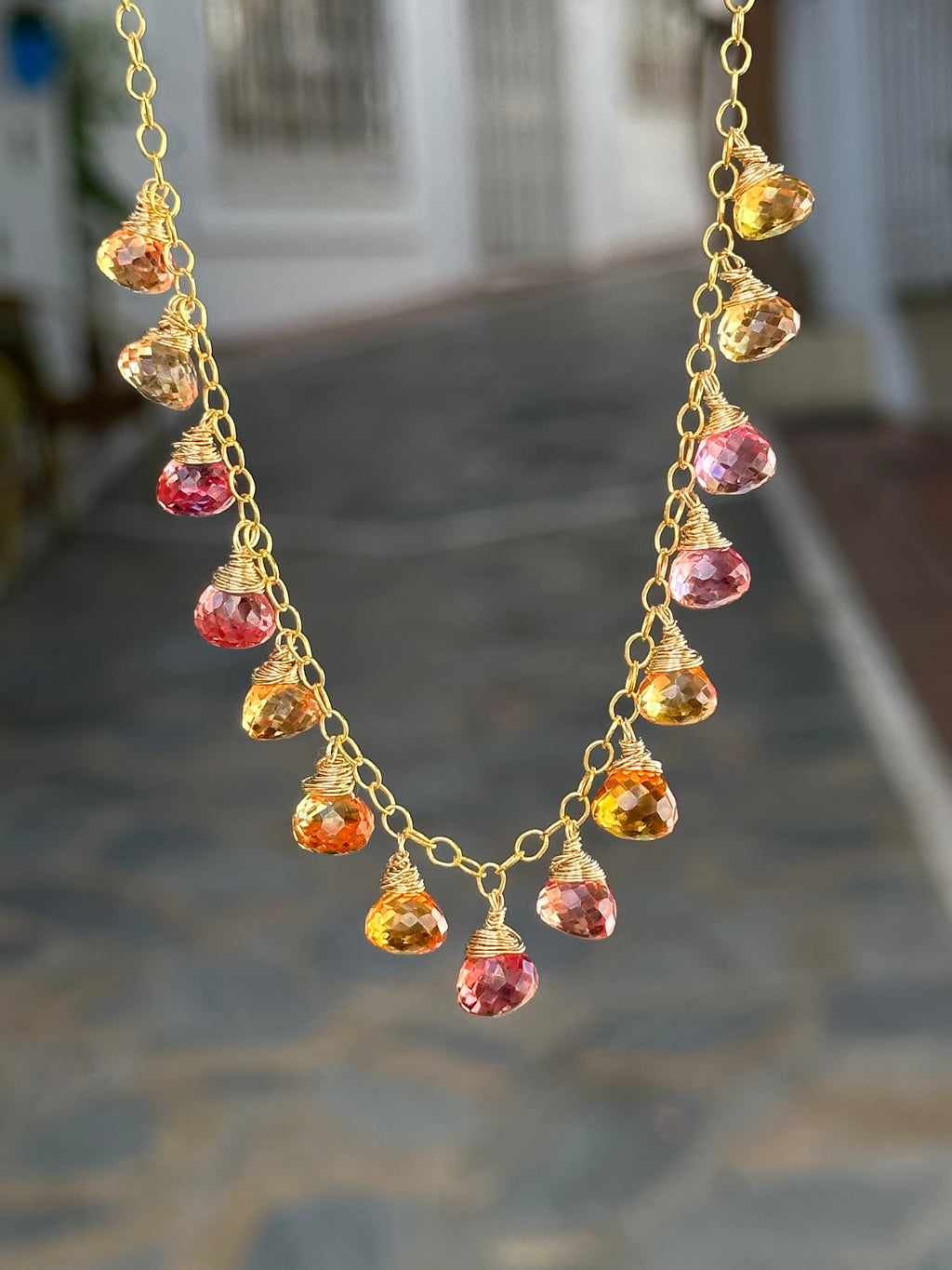 Padparadscha Sapphire Necklace