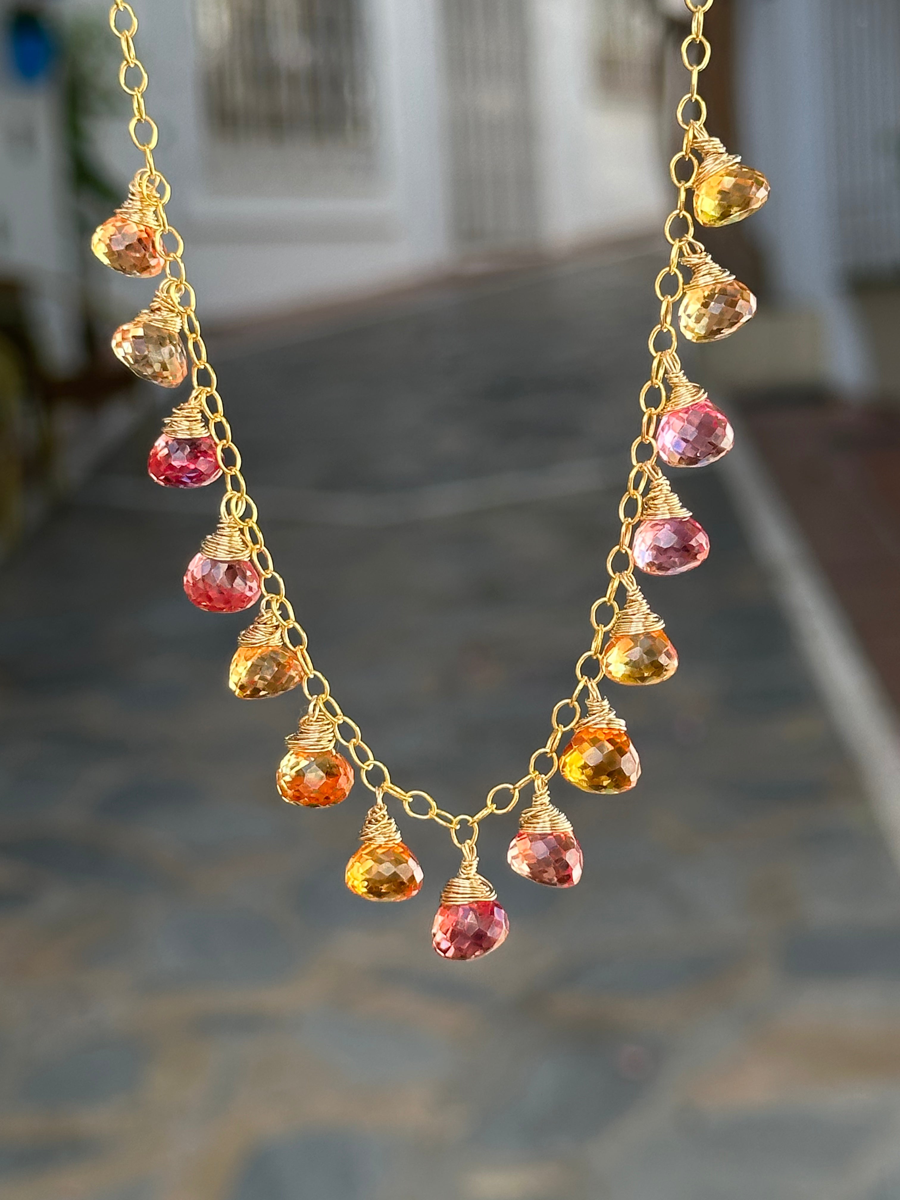 Padparadscha Sapphire Necklace