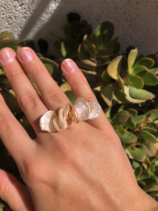 Pink Keshi Pearl Cocktail Ring