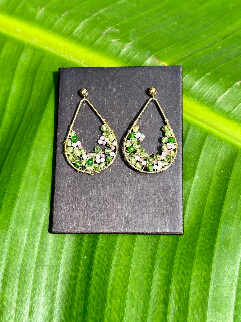 Floral Gemstone Earrings “Jardines Secretos”