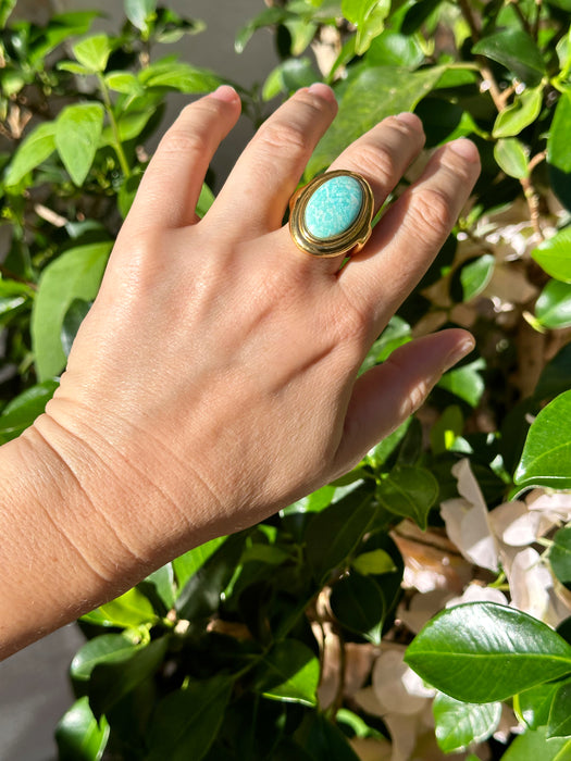 Amazonite Statement Ring