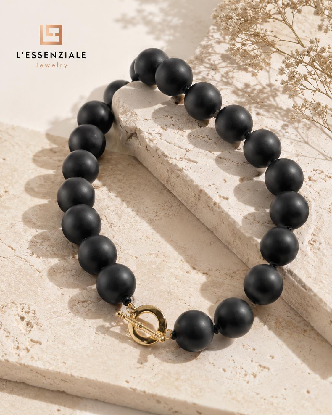Chunky Matte Onyx Necklace
