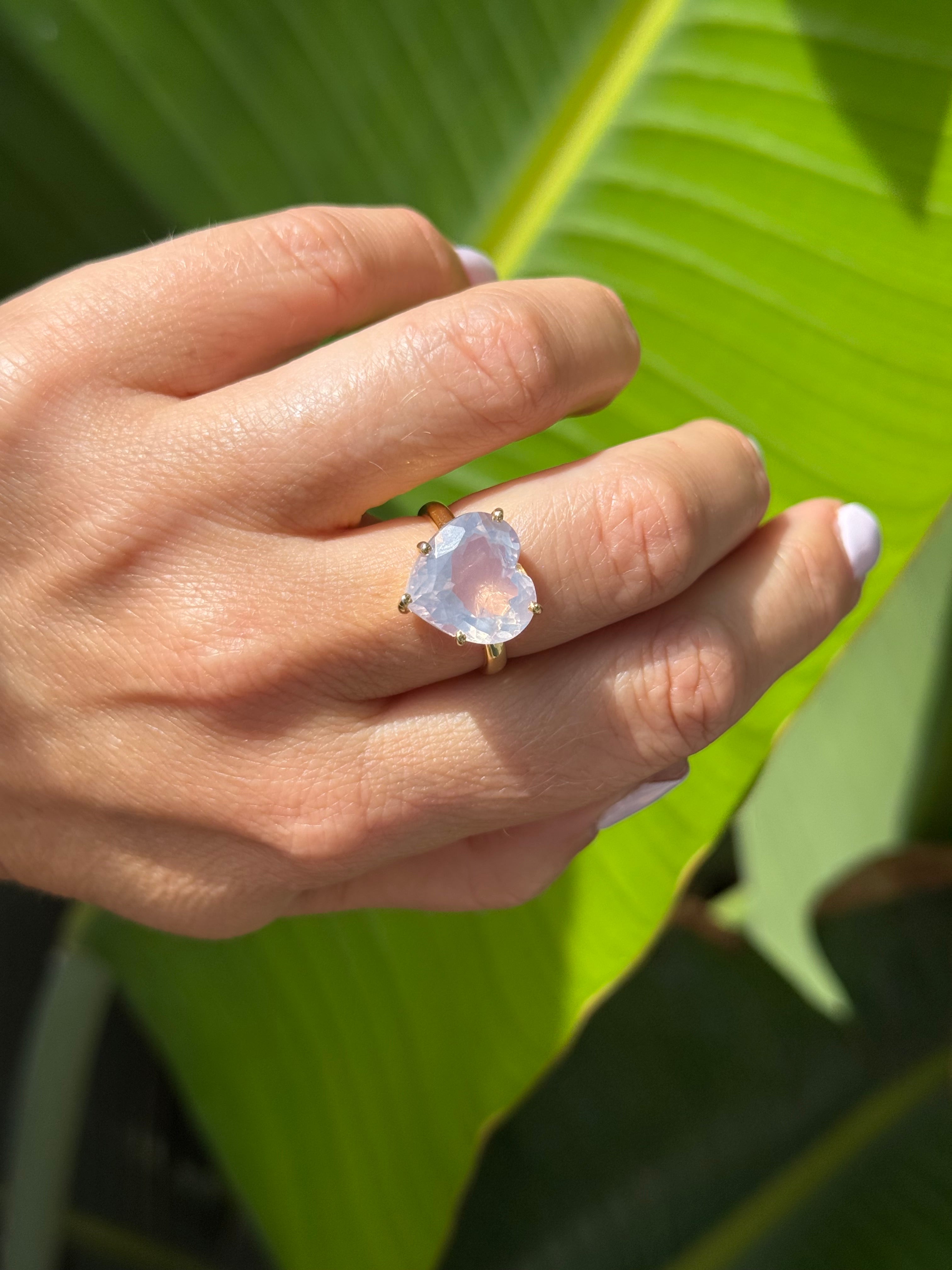 Heart Lavender Quartz Ring