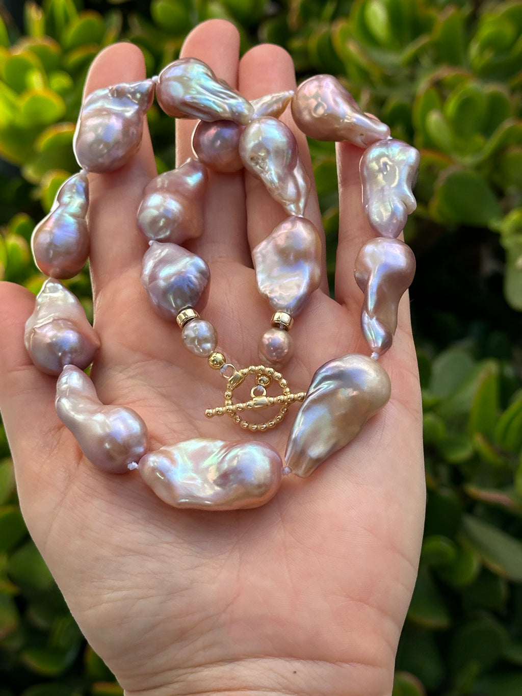 Purple Baroque Pearl Necklace