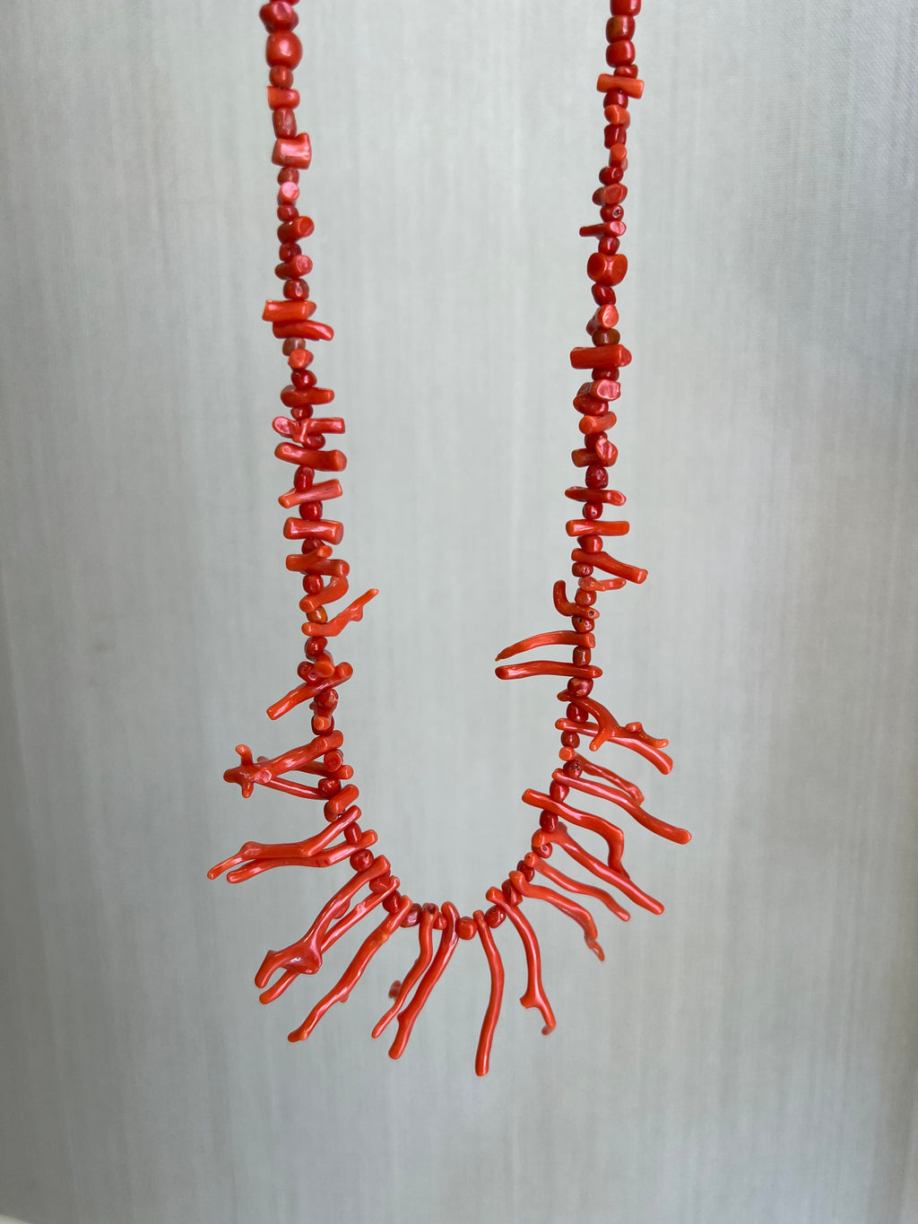 Red Coral Branch Necklace