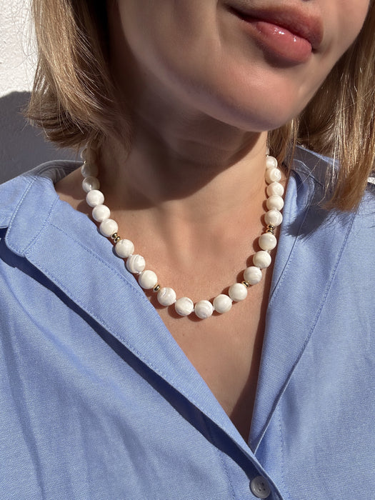 Mother of Pearl Beaded Necklace