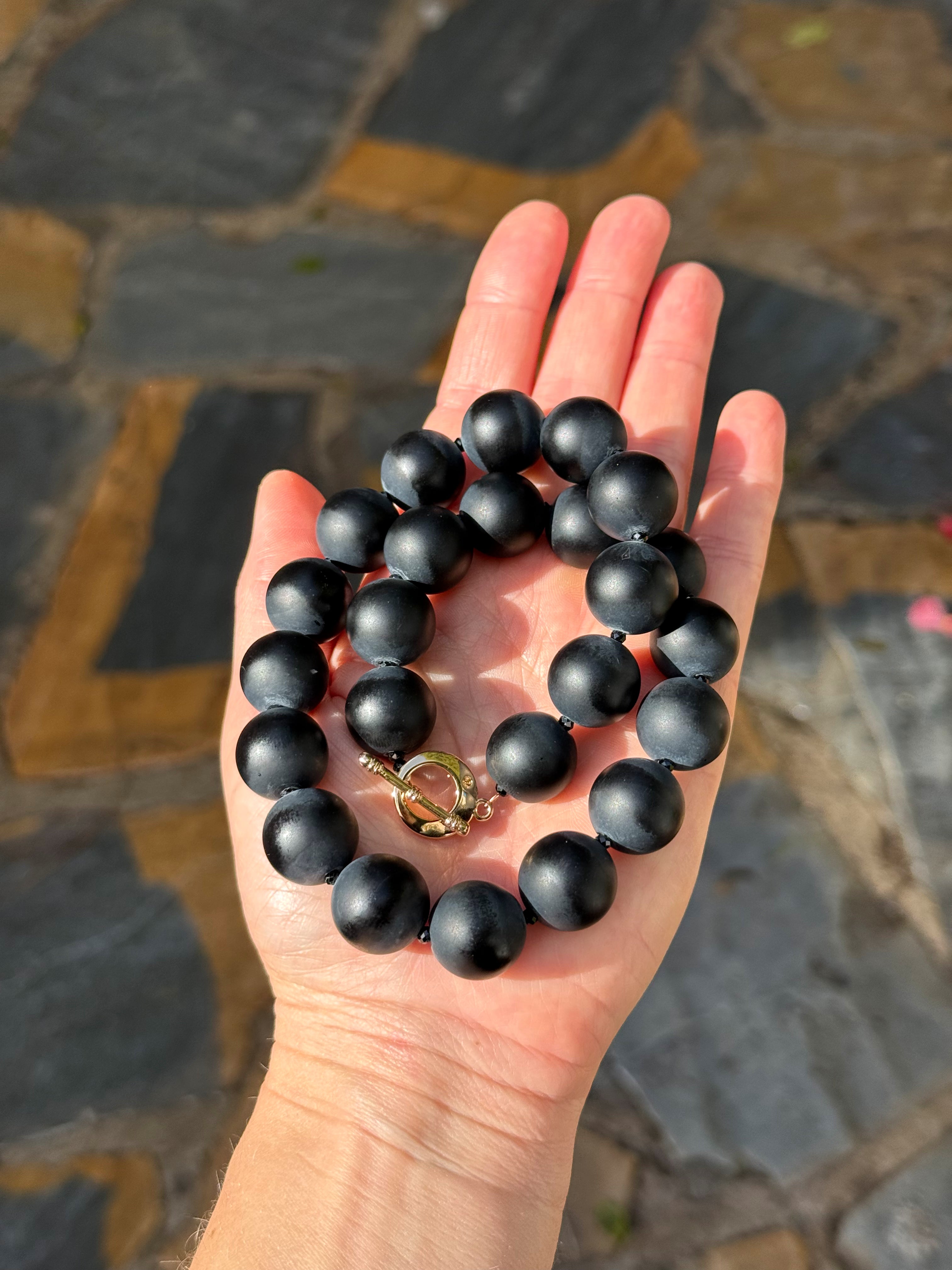 Chunky Matte Onyx Necklace