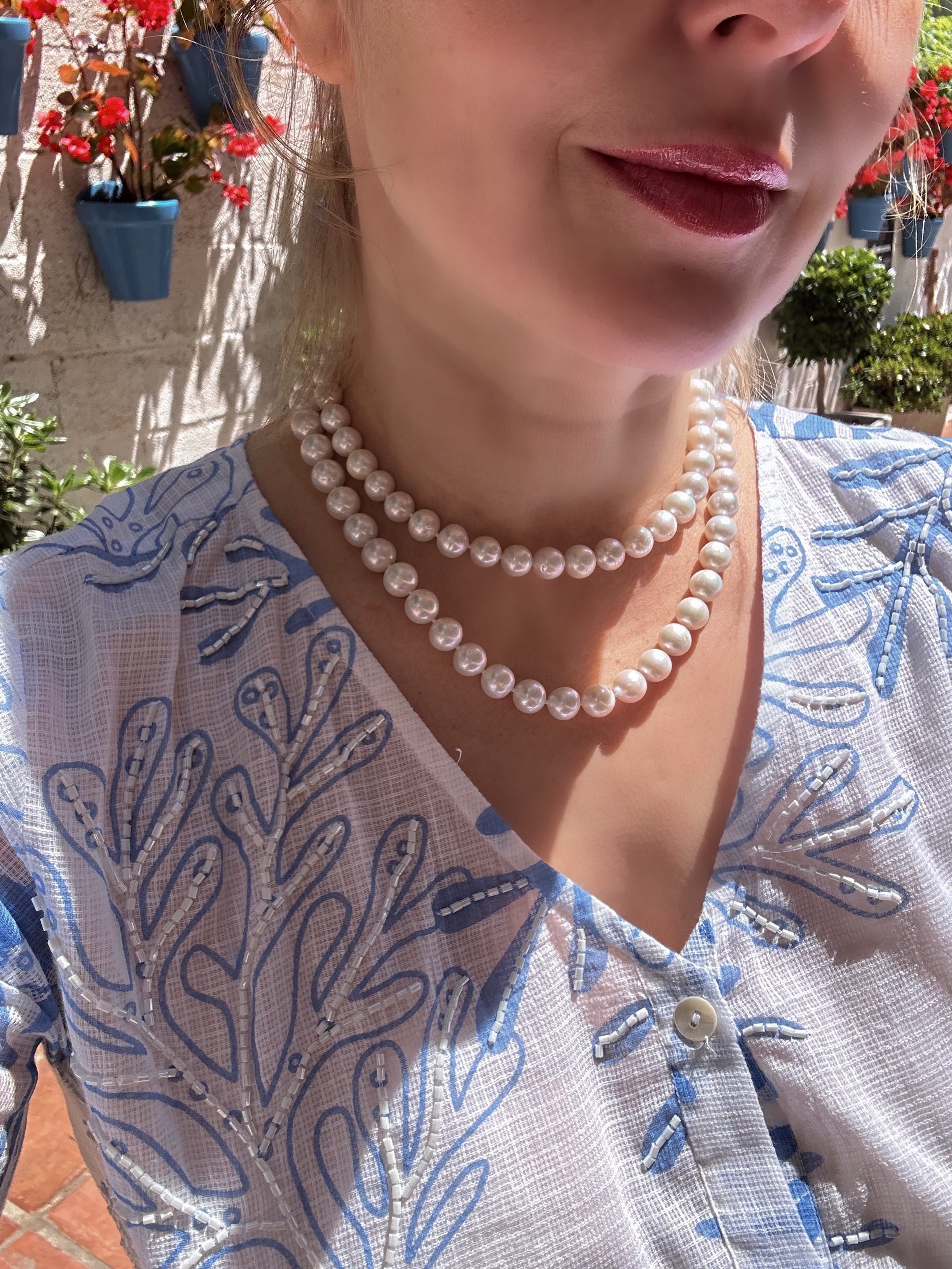 Classic Opera Length Pearl Necklace