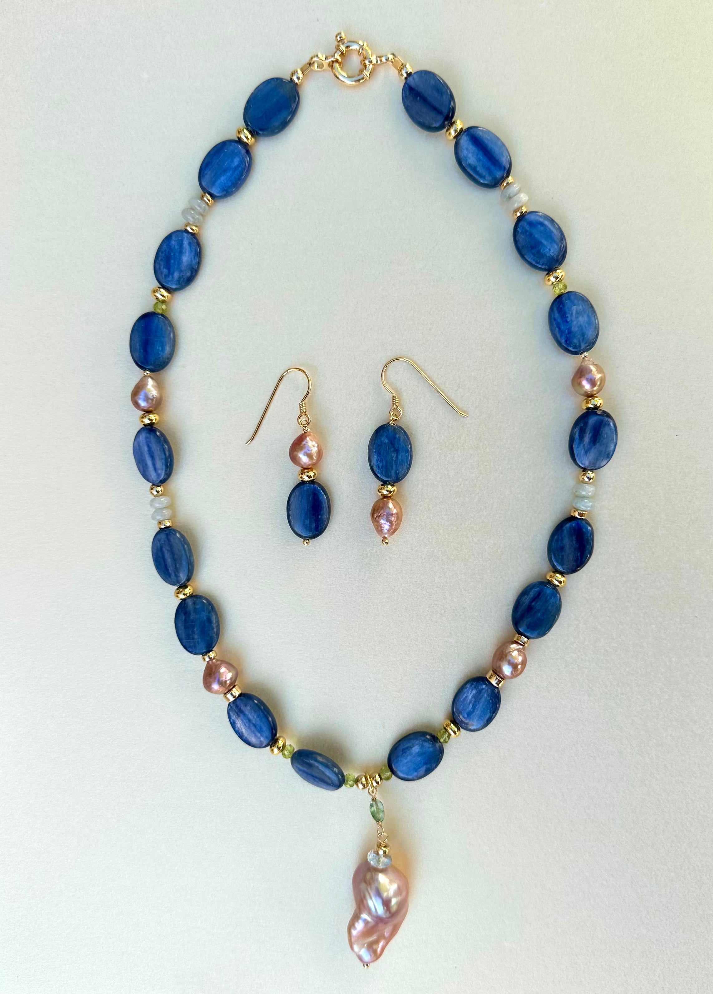 Kyanite Statement Necklace Daria