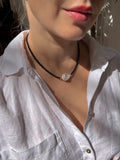 Black Spinel and Baroque Pearl Necklace