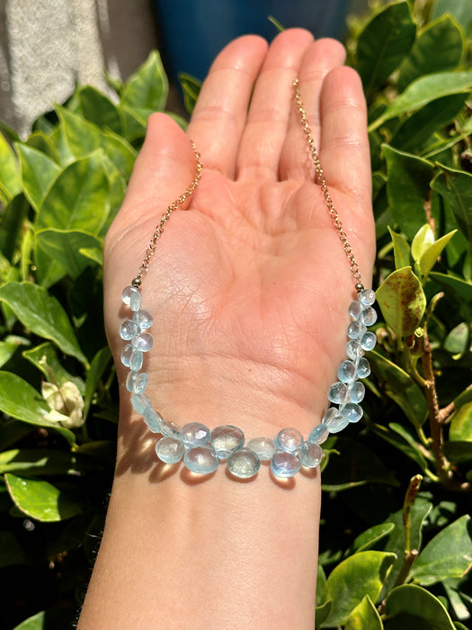 Aquamarine Briolette Necklace