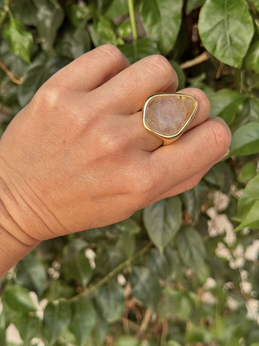 Rutilated Quartz Statement Ring