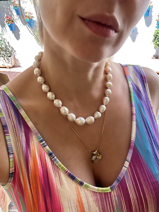 White Edison Pearl Necklace