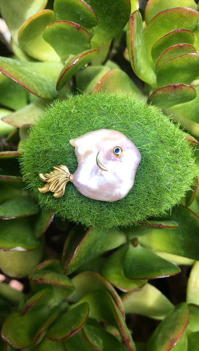 Pearl Fish Brooch