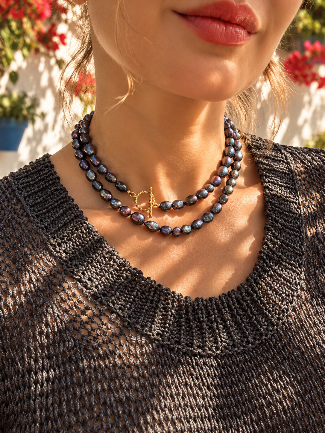 Black Pearl Necklace “Estelle”