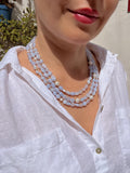 Lace Agate Layered Statement Necklace