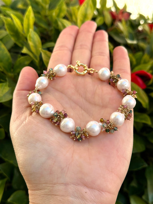 Pearl And Multi Tourmaline Bracelet