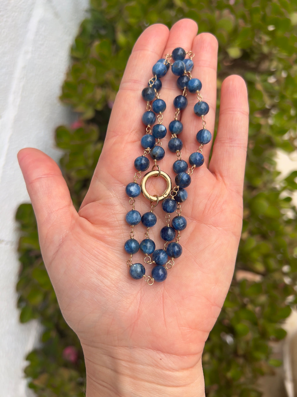 Kyanite Necklaces With Round Removable Clasp