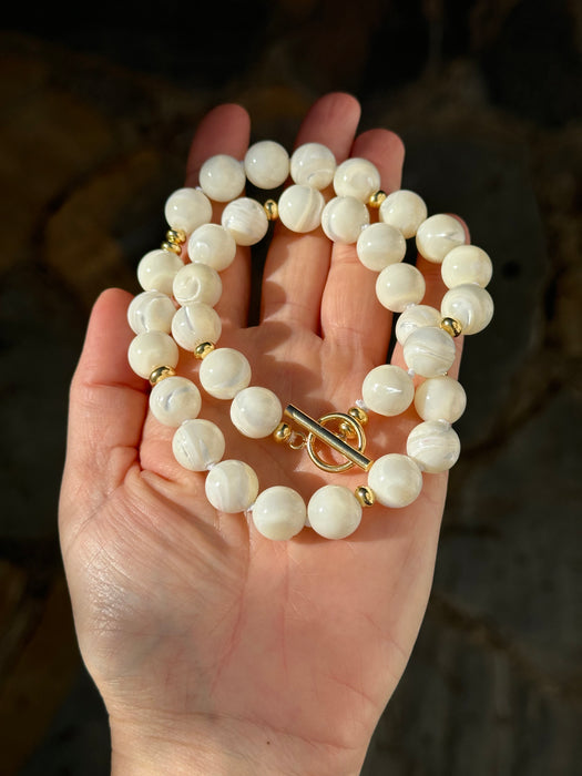 Mother of Pearl Beaded Necklace