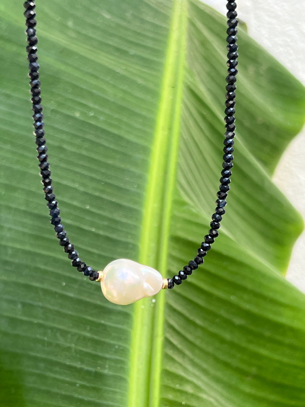 Blue Sapphire And Baroque Pearl Necklace