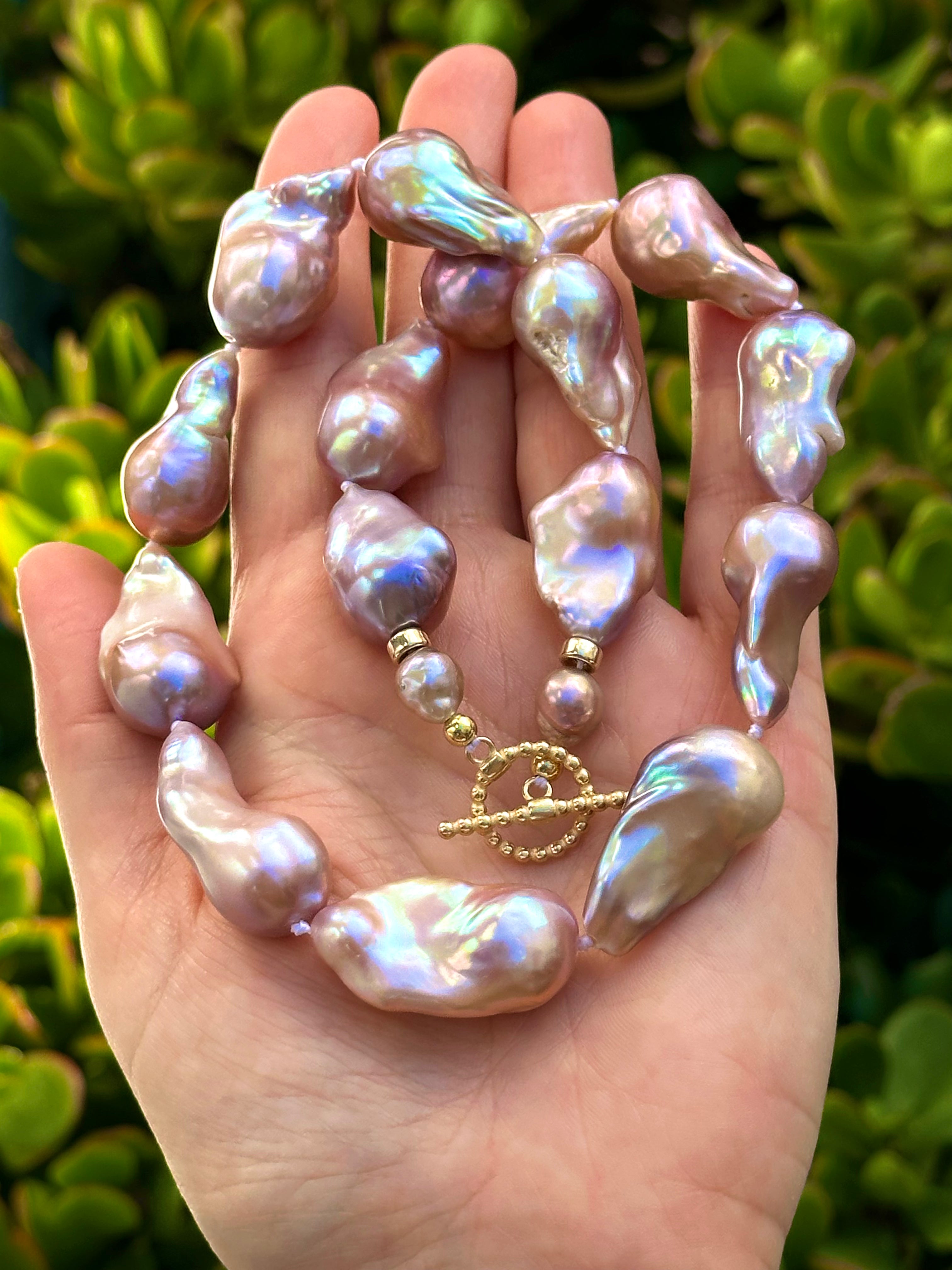 Purple Baroque Pearl Necklace