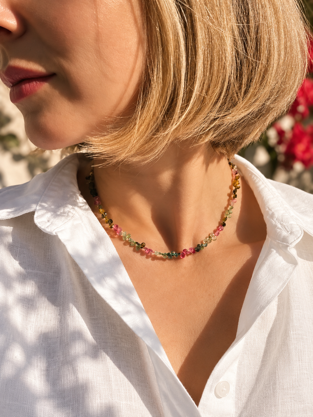 Multi Tourmaline Briolette Necklace