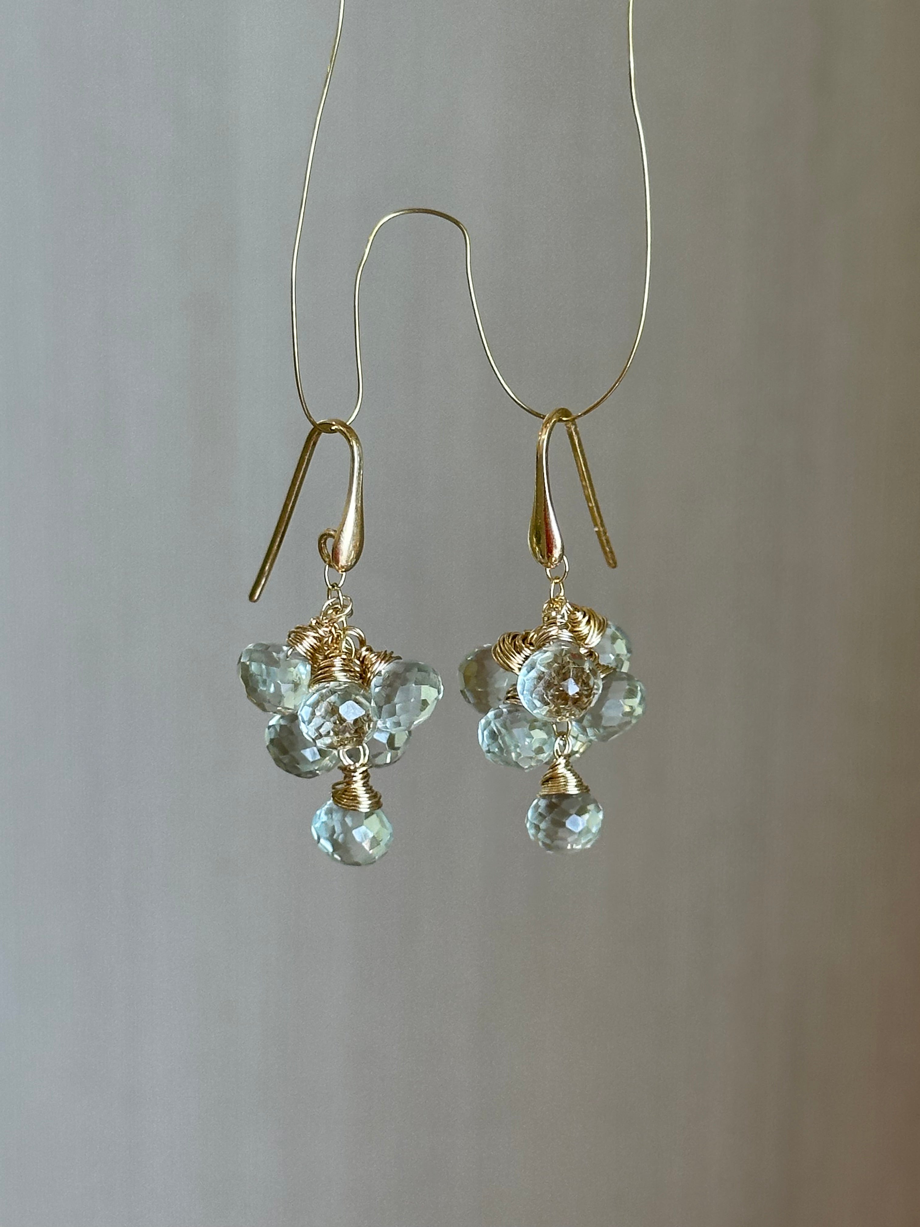 Prasiolite Dangle Earrings