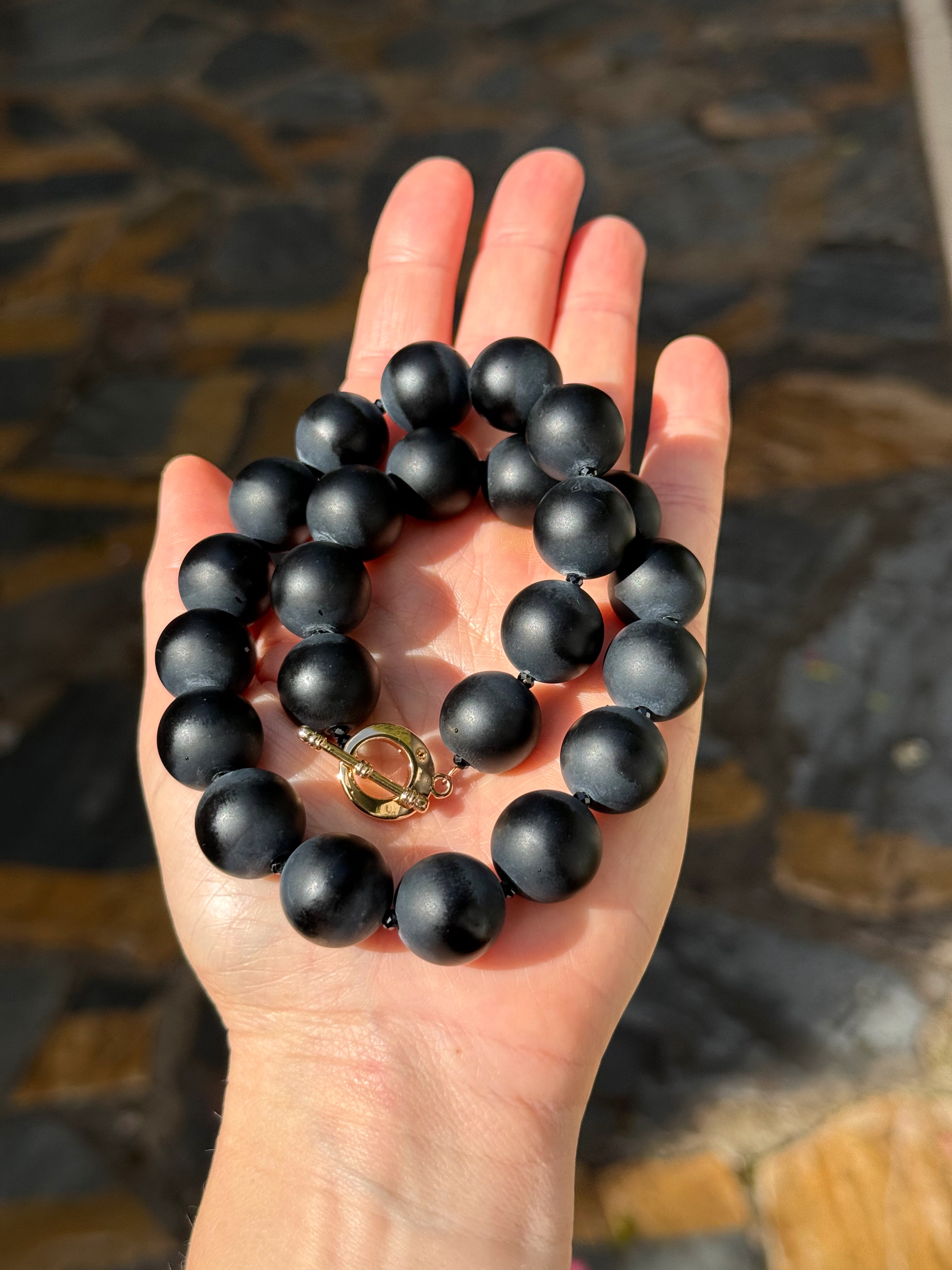 Chunky Matte Onyx Necklace