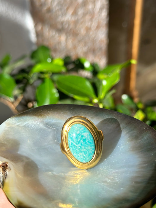 Amazonite Statement Ring