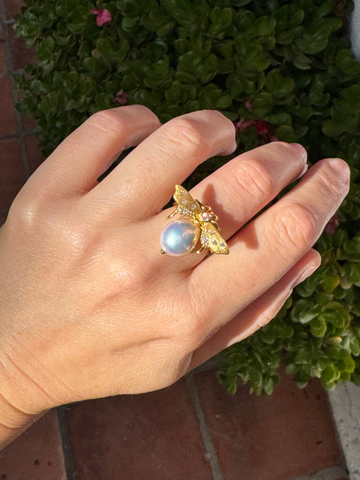 Bee Pearl Ring