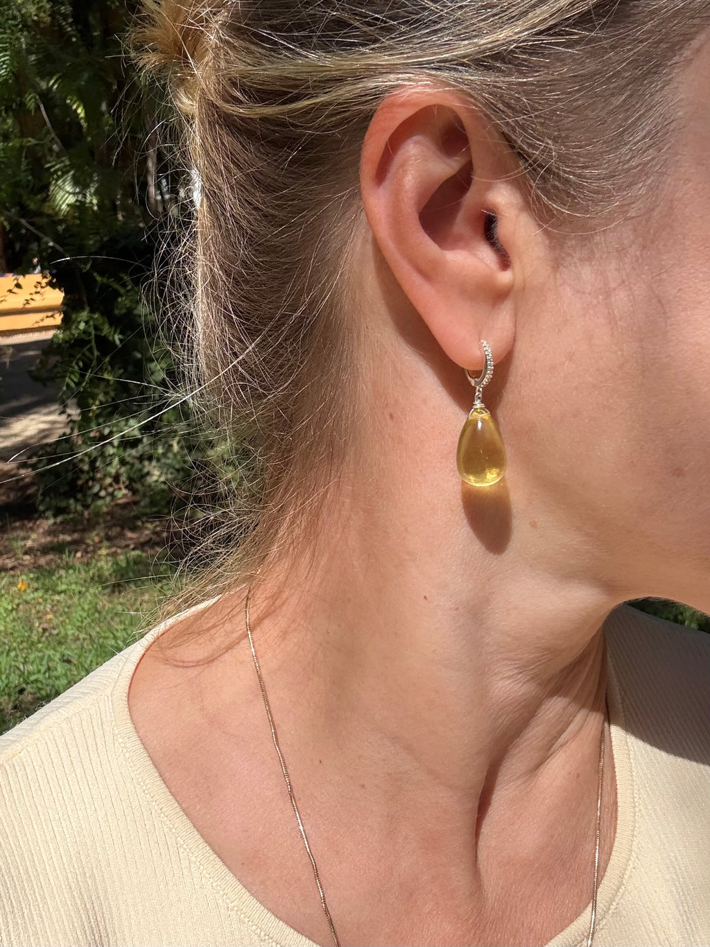 Lemon Quartz Drop Earrings “Lima”