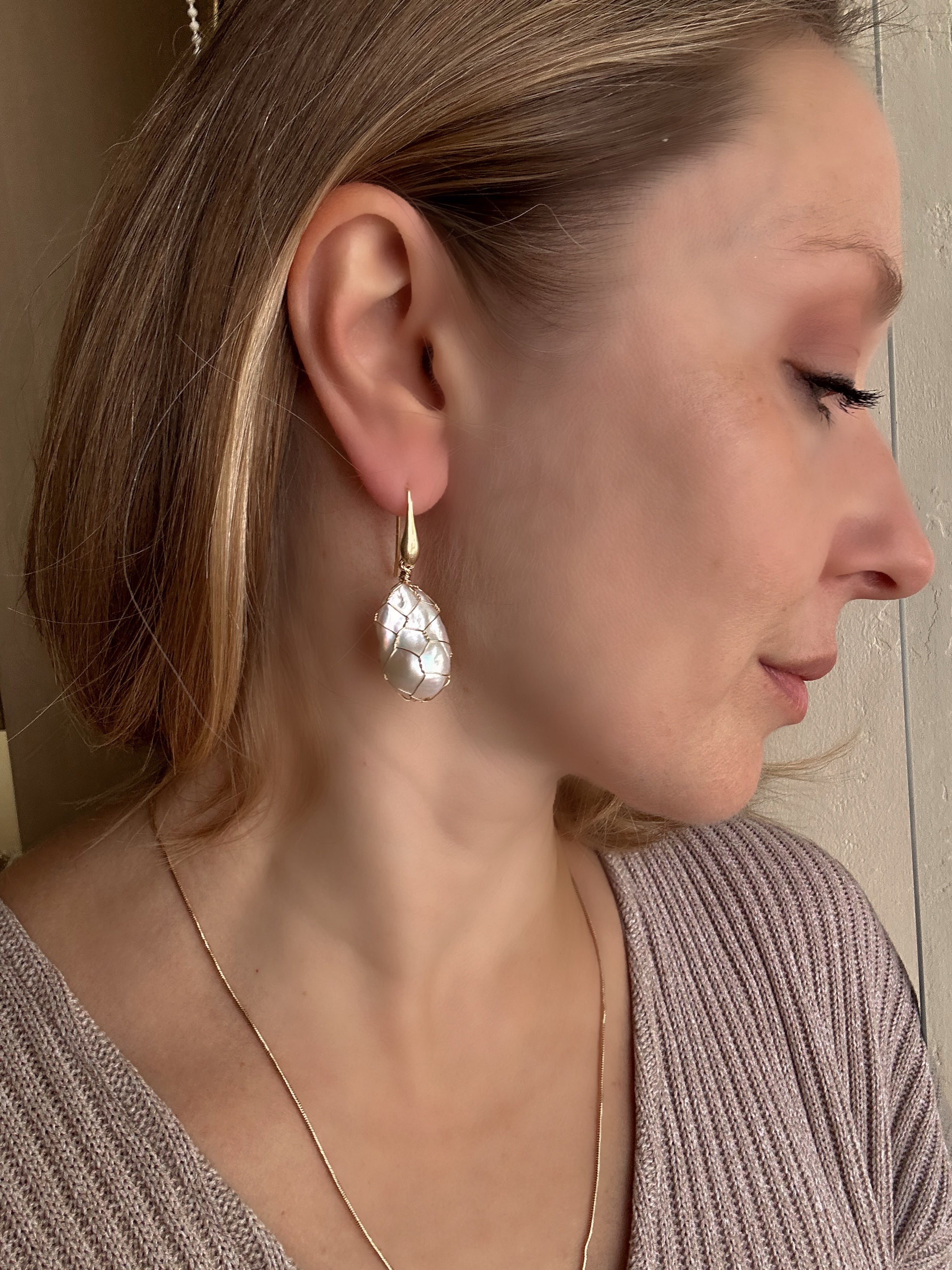 Baroque Pearl Earrings “Catch of the Day”