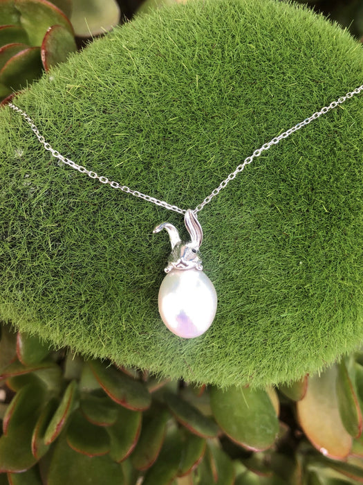 Pearl Rabbit Pendant Necklace