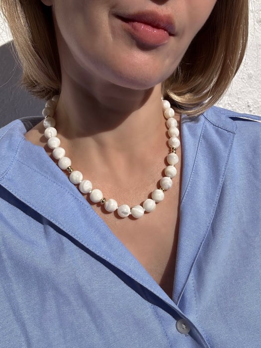 Mother of Pearl Beaded Necklace