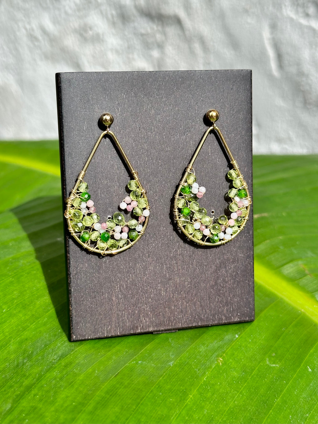 Floral Gemstone Earrings “Jardines Secretos”