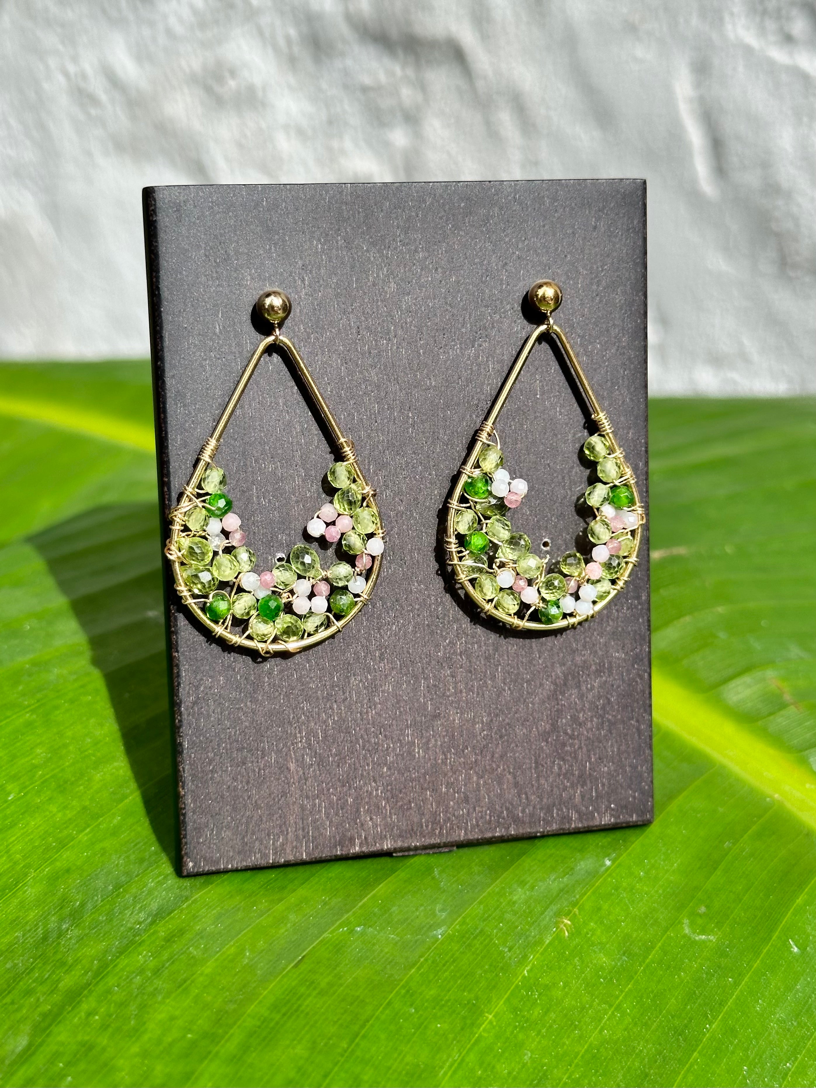 Floral Gemstone Earrings “Jardines Secretos”
