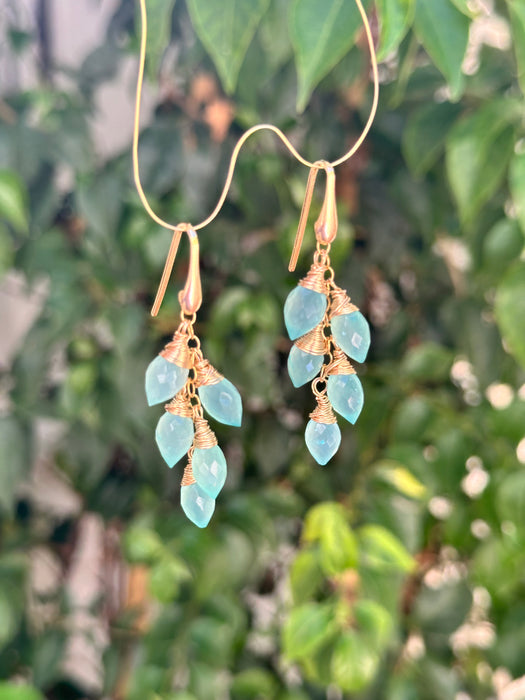 Blue Onyx Drop Earrings