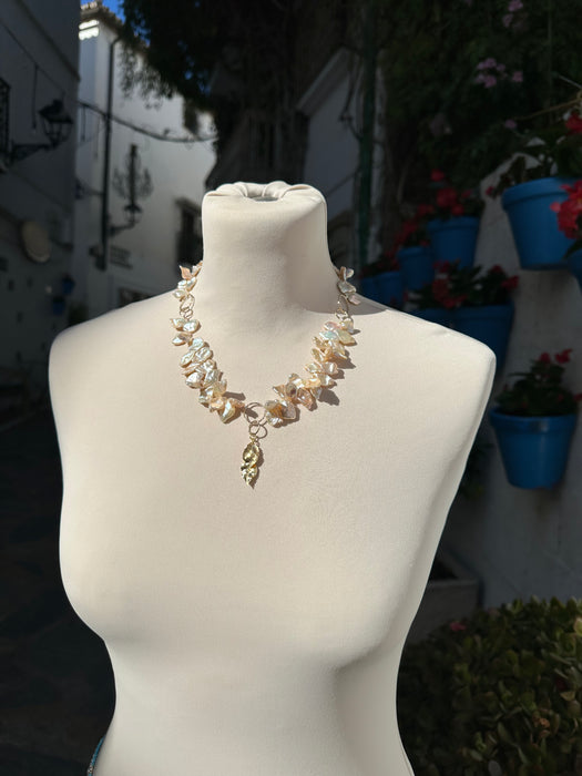 Golden Keshi Pearl Necklace Otoño Dorado