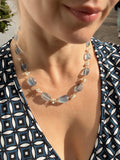 Necklace “Espuma Marina” in Fluorite And Aquamarine