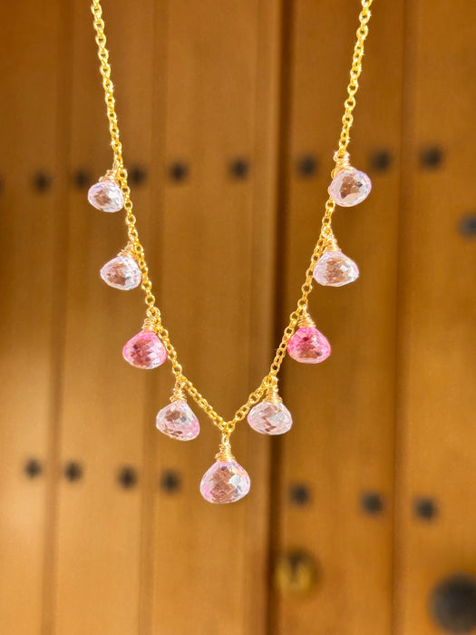 Lavender Pink Padparadscha Sapphire necklace