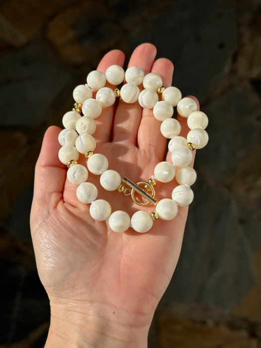 Mother of Pearl Beaded Necklace