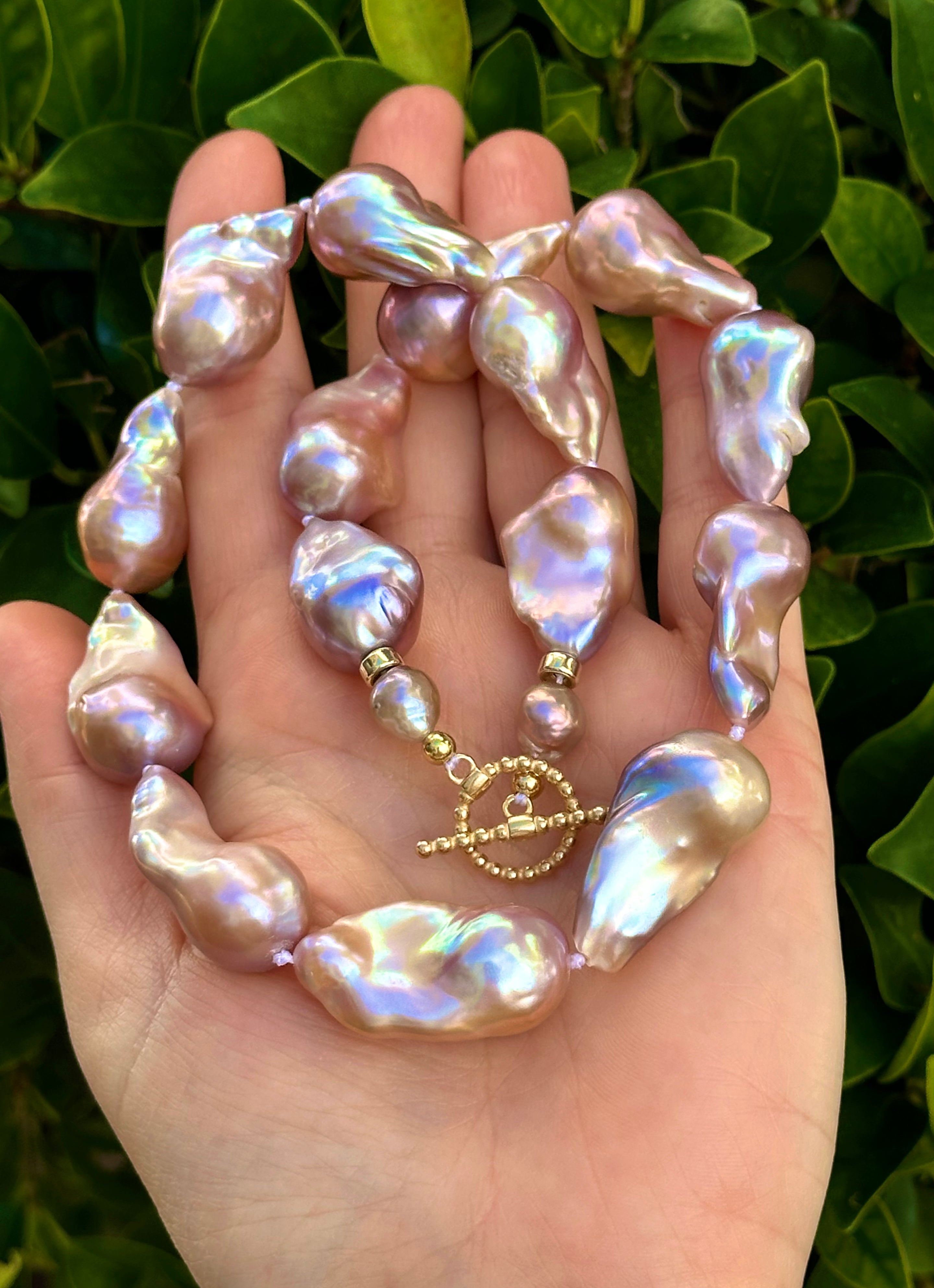 Purple Baroque Pearl Necklace